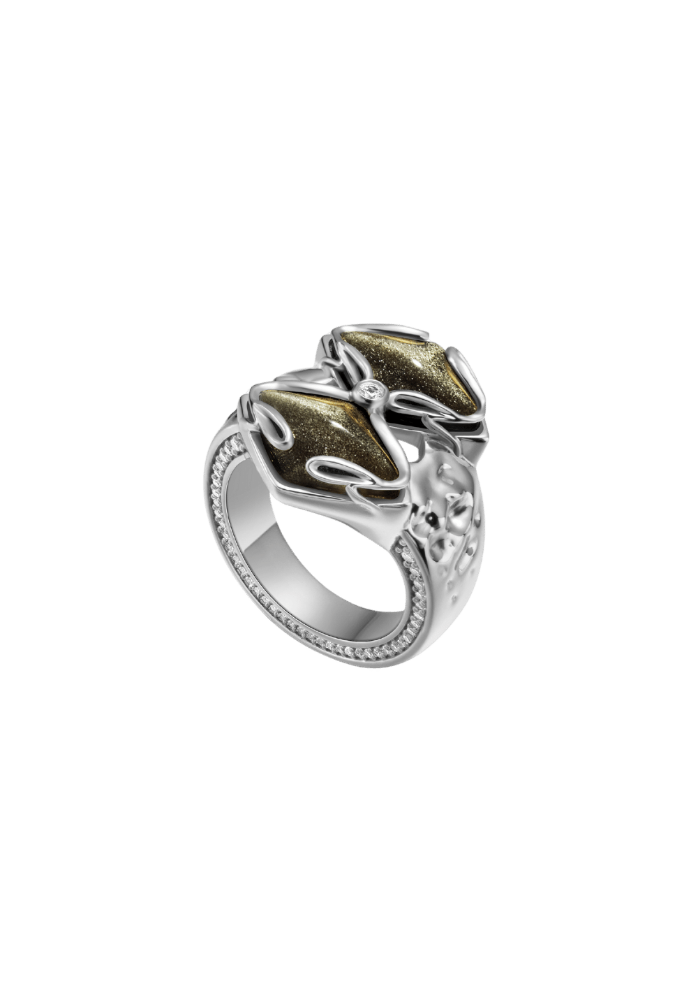 Black Phoenix Dual Obsidian Ring - PSYLOS 1, Black Phoenix Dual Obsidian Ring, Accessories, The Last Redemption, PSYLOS 1